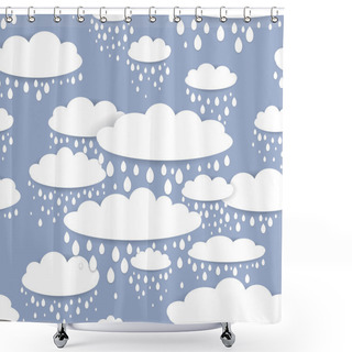 Personality  White Clouds Shower Curtains