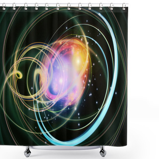 Personality  Circles Of Light Shower Curtains