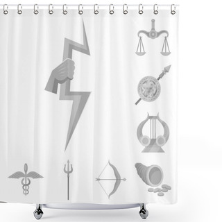 Personality  Vector Design Of Ancient And Culture Symbol. Collection Of Ancient And Antique Vector Icon For Stock. Shower Curtains