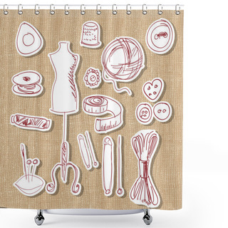Personality  Designer, Hand Made And Craft, Vector Shower Curtains