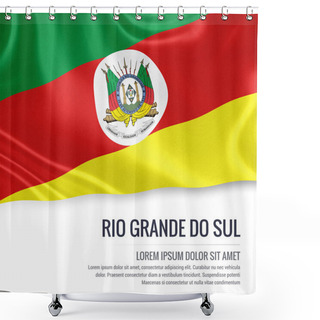 Personality  Flag Of Brazilian State Acre Waving On An Isolated White Background. Shower Curtains