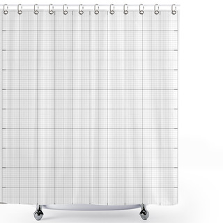 Personality  Square Grid Millimetre Graph Paper Background. Vector Illustrati Shower Curtains