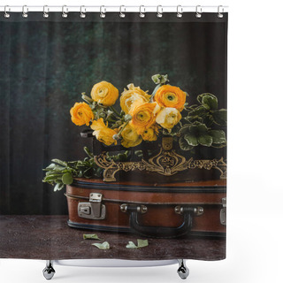 Personality  Ranunculus Flowers Shower Curtains