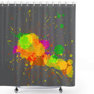 Personality  Colorful Paint Color Splashes Shower Curtains