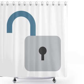 Personality  Unlock Vector Illustration Shower Curtains