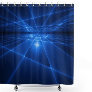 Personality  Abstract Background. Blue Palette. Shower Curtains