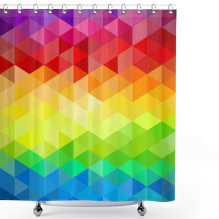 Personality  Colorfull Vintage Abstract Geometric Pattern. Shower Curtains
