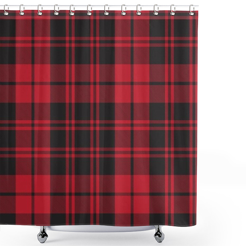 Personality  Ed Plaid, Checkered, Tartan Seamless Pattern Suitable For Fashion Textiles And Graphics Shower Curtains