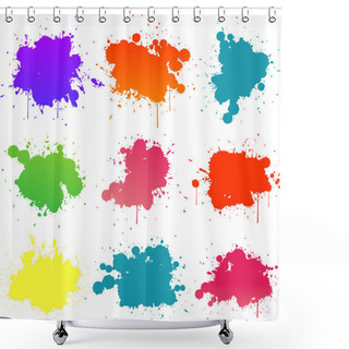 Personality  Paint Splats Shower Curtains