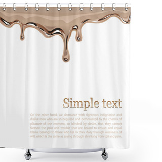 Personality  Liquid Gold Or Flowing Golden Paint Vector Shower Curtains