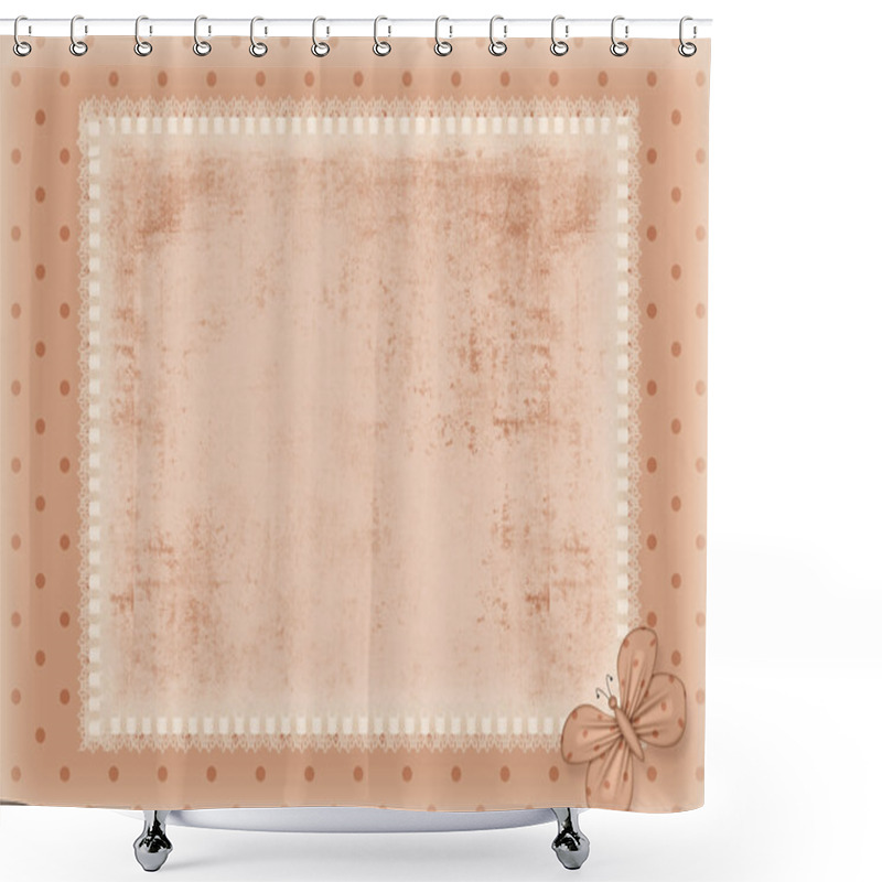 Personality  Elegance card with lace shower curtains