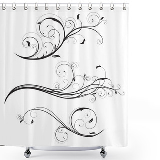 Personality  Floral Elements Shower Curtains