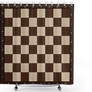 Personality  Wooden Chess Board Background Shower Curtains