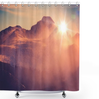 Personality  Sunny Mountain Landscape Shower Curtains