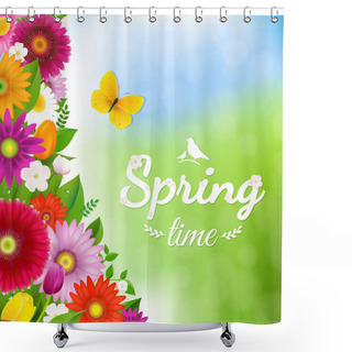 Personality  Spring Time Postcard   Shower Curtains