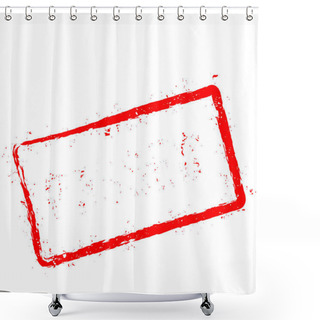 Personality  Passed Red Rubber Stamp Isolated On White Background. Shower Curtains