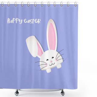 Personality  Cute Easter Bunny Background Shower Curtains