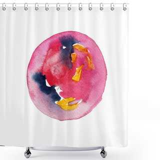 Personality  Abstract Circle Watercolor Background.  Shower Curtains