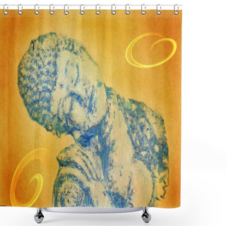 Personality  Buddah Shower Curtains