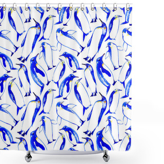 Personality  Penguins Seamless Pattern. Shower Curtains