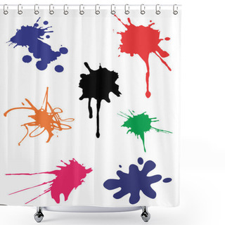 Personality  Vector Spots Splash Shower Curtains
