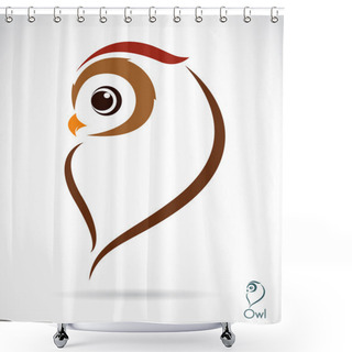 Personality  Vector Image Of An Owl Shower Curtains