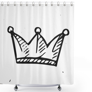 Personality  Simple Crown Icon. Shower Curtains