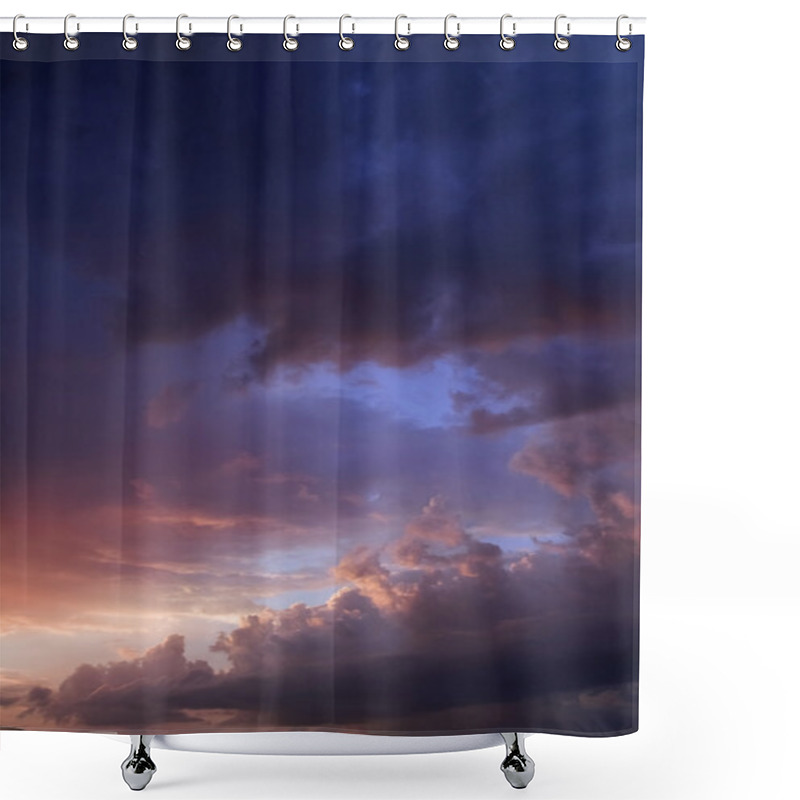 Personality  sunset clouds shower curtains