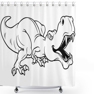 Personality  Cartoon Dinosaur Shower Curtains