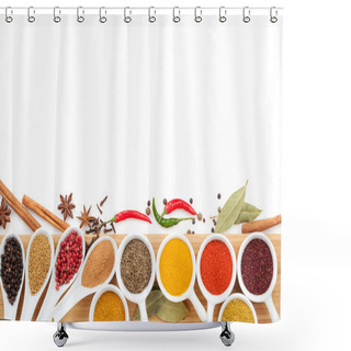 Personality  Various Spices Selection Shower Curtains