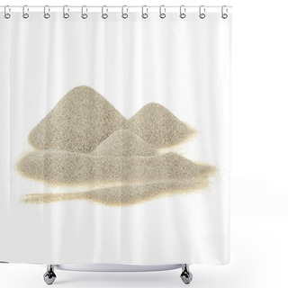 Personality  Sand Pile Isolated On A White Background Shower Curtains