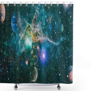 Personality  High Definition Star Field, Colorful Night Sky Space. Nebula And Galaxies In Space. Astronomy Concept Background. Elements Of This Image Furnished By NASA Shower Curtains