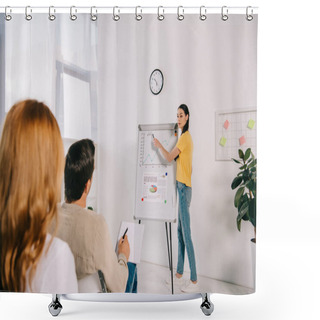 Personality  Business People In Casual Clothing Having Business Training In Office Shower Curtains