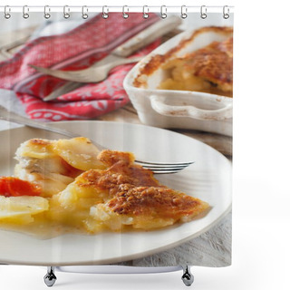 Personality  Codfish With Potatoes Shower Curtains