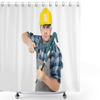 Personality  Professional Construction Worker Shower Curtains
