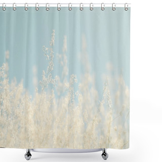 Personality  Abstract Dreamy And Blurred Image Of Spring White Cherry Blossoms Tree. Selective Focus. Vintage Filtered Shower Curtains