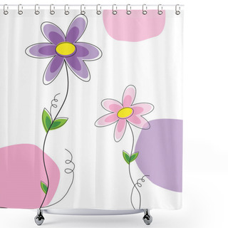 Personality  Spring Flowers Shower Curtains