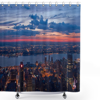 Personality  View On New York And New Jersey Shower Curtains