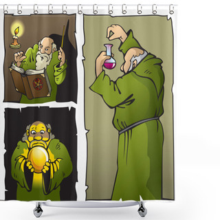 Personality  Enchanting Wizards Shower Curtains