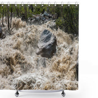 Personality  Rough River And Stones Shower Curtains