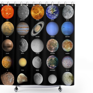 Personality  The Solar System Shower Curtains