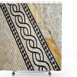 Personality  Roman Mosaik Diagonally - Old Marble And Ceramic Shower Curtains