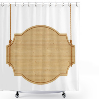 Personality  Wood Sign Shower Curtains