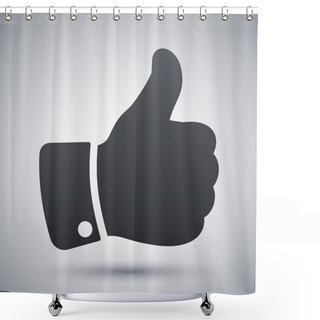 Personality  Vector Thumb Up Icon Shower Curtains