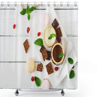 Personality  Delicious Vanilla Panna Cotta Shower Curtains