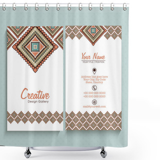 Personality  Floral Vertical Business Card Or Visiting Card Set. Shower Curtains