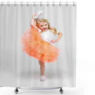 Personality  Girl Making Stretching Trick Shower Curtains