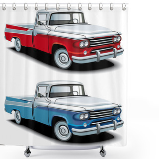 Personality  Retro American Pickup Shower Curtains