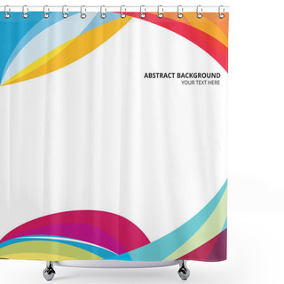 Personality  Abstract Spectrum Waves Stock Illustration Shower Curtains