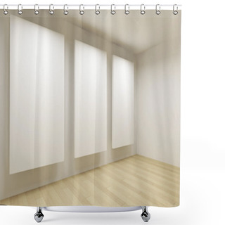 Personality  Medical Room, 3d Art With Empty Space Shower Curtains